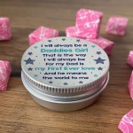 Daddies Girl Gift For Dad Metal Tin Fathers Day Birthday Gift