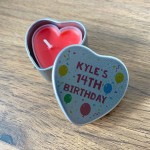 14th Birthday Gift For Son Daughter Personalised Heart Tin 