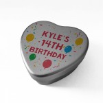 14th Birthday Gift For Son Daughter Personalised Heart Tin 