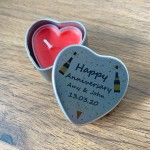 Anniversary Gift For Husband Wife Personalised Heart Tin Gift