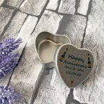 Anniversary Gift For Husband Wife Personalised Heart Tin Gift