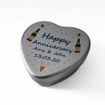 Anniversary Gift For Husband Wife Personalised Heart Tin Gift