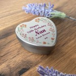 Birthday Gift For Nan Personalised Heart Tin Gift For Her Nan