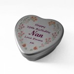 Birthday Gift For Nan Personalised Heart Tin Gift For Her Nan