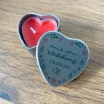 Wedding Table Decorations Personalised Heart Sweet Tin Favours