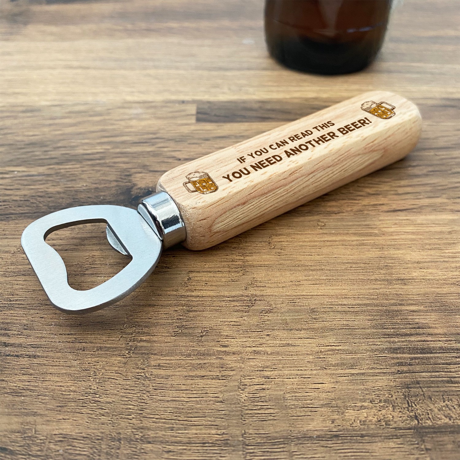 Novelty Wooden Beer Bottle Opener Funny Birthday Gifts For Him