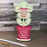 Gift For Mum Best Friend Wooden Flower Mum Birthday Gifts