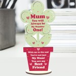 Gift For Mum Best Friend Wooden Flower Mum Birthday Gifts