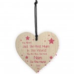 Best Mum Nan Gift For Birthday Wooden Heart Gift For Her