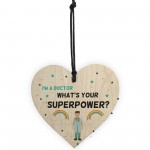 NHS Doctor Thank You Gift Wooden Heart Hospital Present