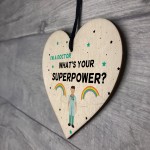 NHS Doctor Thank You Gift Wooden Heart Hospital Present