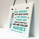 Thank You Gift For Nurse NHS Hospital Gift Hanging Plaque