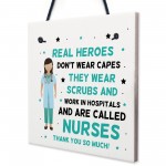 Thank You Gift For Nurse NHS Hospital Gift Hanging Plaque