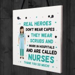 Thank You Gift For Nurse NHS Hospital Gift Hanging Plaque