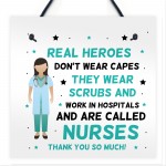 Thank You Gift For Nurse NHS Hospital Gift Hanging Plaque