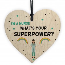 NHS Nurse Thank You Gift Wooden Heart Hospital Present