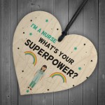 NHS Nurse Thank You Gift Wooden Heart Hospital Present