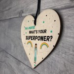 NHS Nurse Thank You Gift Wooden Heart Hospital Present