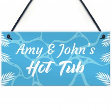 Personalised Hot Tub Plaques Novelty Hot Tub Accessories Garden 