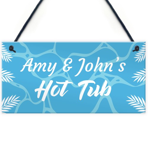 Personalised Hot Tub Plaques Novelty Hot Tub Accessories Garden 