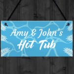 Personalised Hot Tub Plaques Novelty Hot Tub Accessories Garden 
