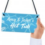 Personalised Hot Tub Plaques Novelty Hot Tub Accessories Garden 