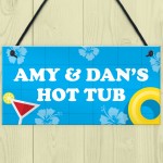 Personalised Hot Tub Decor Sign Hanging Wall Sign For Hot Tub 