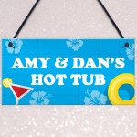 Personalised Hot Tub Decor Sign Hanging Wall Sign For Hot Tub 