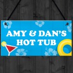 Personalised Hot Tub Decor Sign Hanging Wall Sign For Hot Tub 