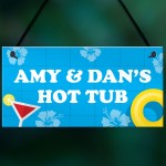 Personalised Hot Tub Decor Sign Hanging Wall Sign For Hot Tub 