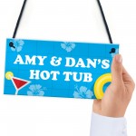 Personalised Hot Tub Decor Sign Hanging Wall Sign For Hot Tub 
