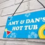 Personalised Hot Tub Decor Sign Hanging Wall Sign For Hot Tub 