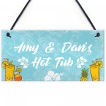 Personalised HOT TUB Accessories Novelty Hot Tub Plaque Garden