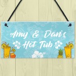 Personalised HOT TUB Accessories Novelty Hot Tub Plaque Garden