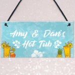 Personalised HOT TUB Accessories Novelty Hot Tub Plaque Garden