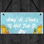 Personalised HOT TUB Accessories Novelty Hot Tub Plaque Garden