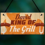 Personalised King Of The Grill Funny Barbecue BBQ Garden Signs
