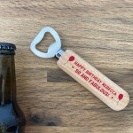 50th Birthday Gift 50 and Fabulous Wooden Bottle Opener