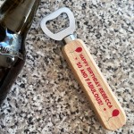 50th Birthday Gift 50 and Fabulous Wooden Bottle Opener