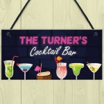 PERSONALISED Cocktail Bar Neon Effect Sign Bar And Pub Decor