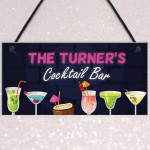 PERSONALISED Cocktail Bar Neon Effect Sign Bar And Pub Decor