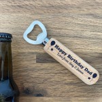 Quirky Dad Birthday Gift Wooden Bottle Opener Personalised Gift