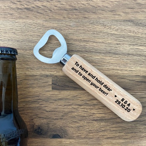 Wedding Favours For Friends Personalised Wooden Bottle Opener