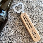 Wedding Favours For Friends Personalised Wooden Bottle Opener