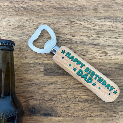 Wooden Bottle Opener Gift For Dad Birthday From Daughter Son