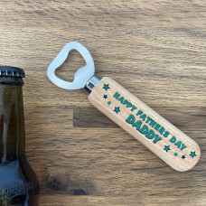 Happy FATHERS DAY Daddy Wooden Bottle Opener Dad Gift