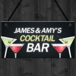 Personalised Cocktail Bar Signs Plaques Novelty Bar Sign Alcohol