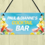 Cocktail Bar Personalised Sign Home Bar Hanging Sign Decor Gifts