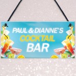 Cocktail Bar Personalised Sign Home Bar Hanging Sign Decor Gifts