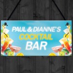 Cocktail Bar Personalised Sign Home Bar Hanging Sign Decor Gifts